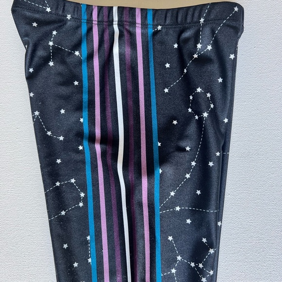 Gold Sheep 🐑 🌌 🌟 Kids leggings M 7/8 black with constellation and stripes - Picture 4 of 12